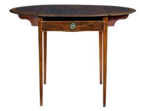 19th Century Late Regency Cross Banded Side Table — thumbnail 5
