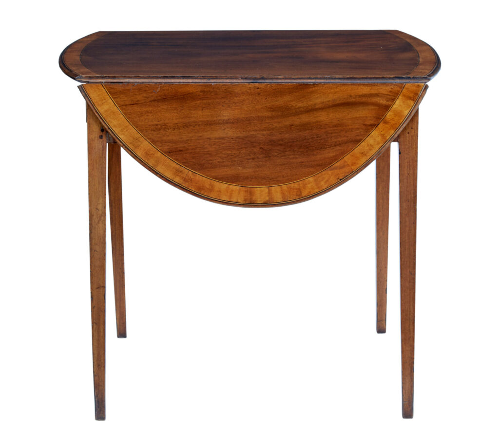 19th Century Late Regency Cross Banded Side Table — image 2