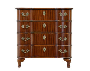 SCANDINAVIAN MID CENTURY BAROQUE REVIVAL CHEST OF DRAWERS