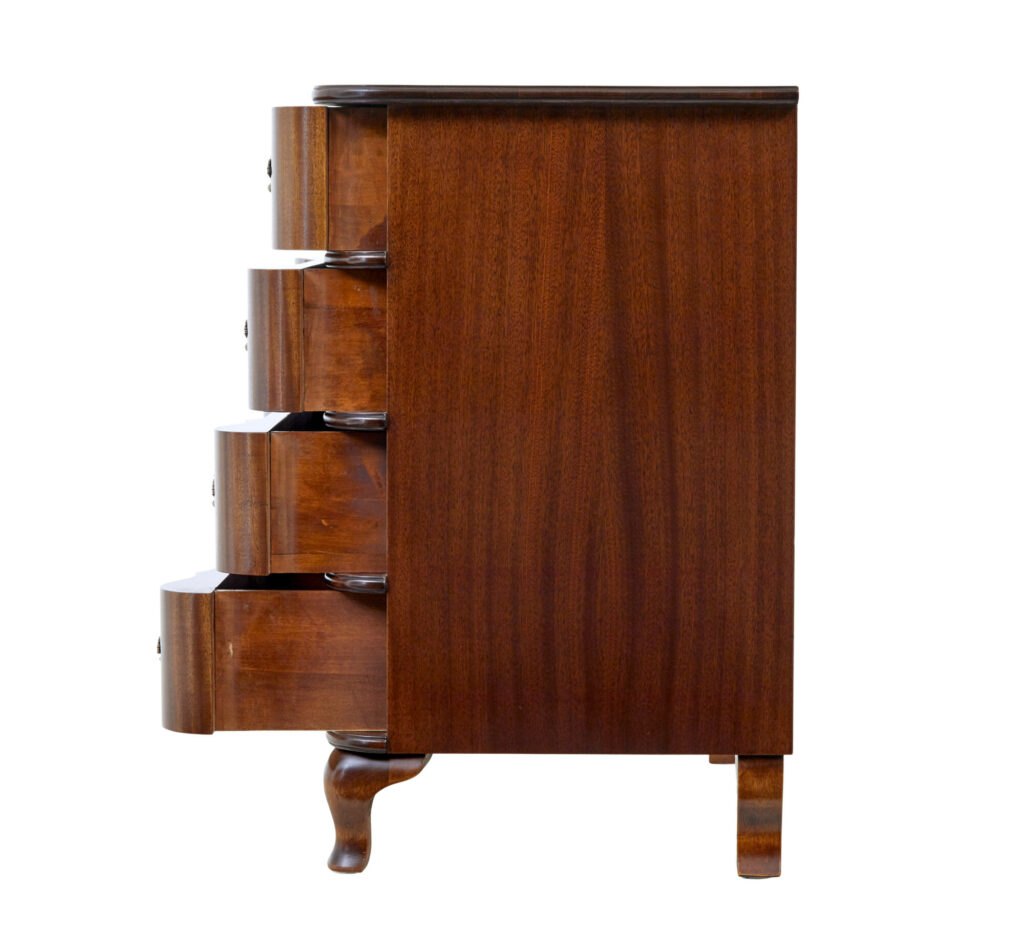 Scandinavian Mid Century Baroque Revival Chest of Drawers — image 6
