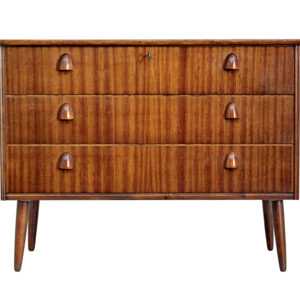 MID CENTURY SCANDINAVIAN TEAK CHEST OF DRAWERS