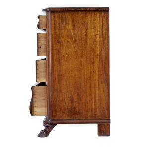 Danish Mid 19th Century Flame Mahogany Chest of Drawers — thumbnail 4