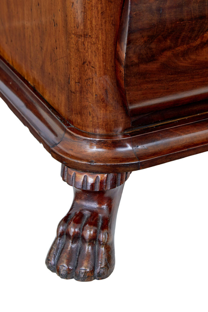 Danish Mid 19th Century Flame Mahogany Chest of Drawers — image 9