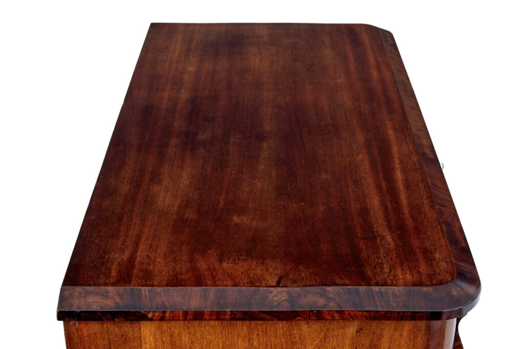 Danish Mid 19th Century Flame Mahogany Chest of Drawers — image 8