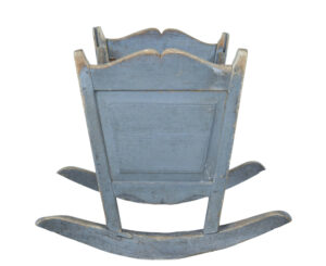 Mid 19th Century Swedish Painted Pine Rocking Cradle — thumbnail 5