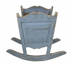 Mid 19th Century Swedish Painted Pine Rocking Cradle — thumbnail 3