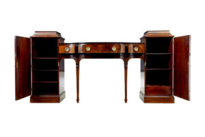 19th Century Adams Revival Carved Mahogany Pedestal Sideboard — thumbnail 10