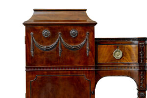 19th Century Adams Revival Carved Mahogany Pedestal Sideboard — thumbnail 9