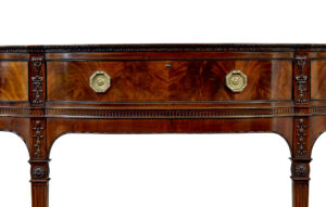 19th Century Adams Revival Carved Mahogany Pedestal Sideboard — thumbnail 7