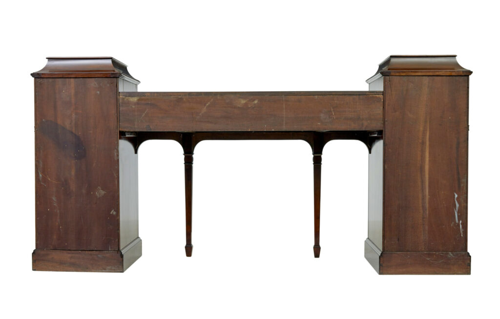 19th Century Adams Revival Carved Mahogany Pedestal Sideboard — image 5
