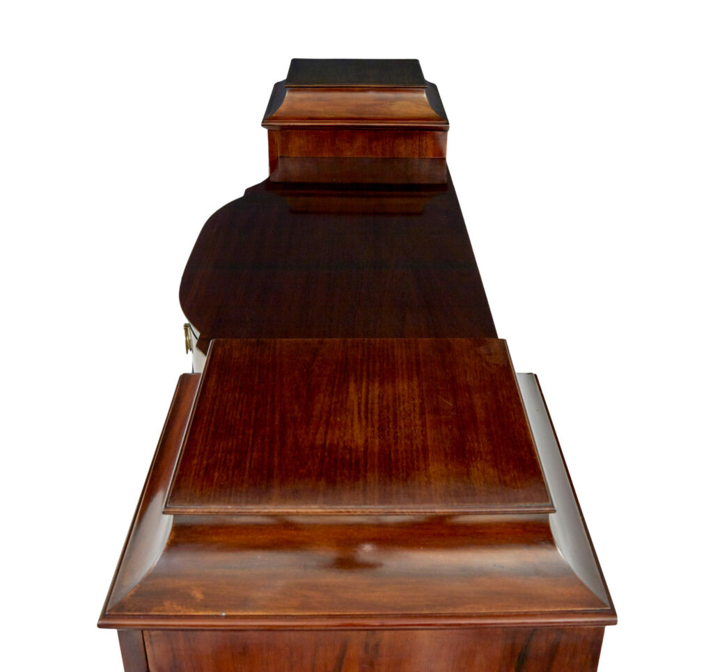 19th Century Adams Revival Carved Mahogany Pedestal Sideboard — image 3