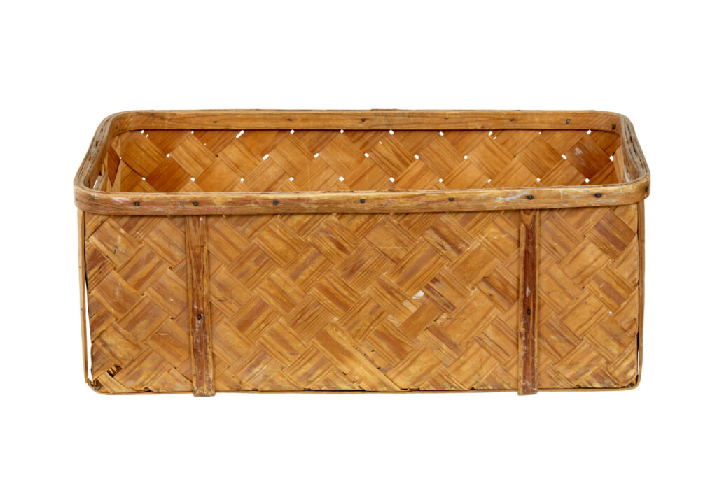 Swedish Rustic 19th Century Pine Woven Basket — image 5