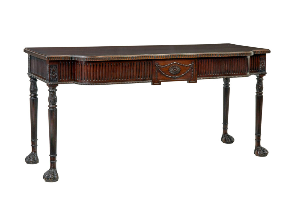 Irish 19th Century Carved Serving Table by Robert Strahan & Co