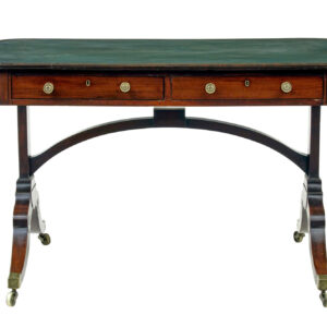 19TH CENTURY EARLY VICTORIAN LEATHER TOP WRITING TABLE