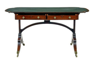 19th Century Early Victorian Leather Top Writing Table — thumbnail 8