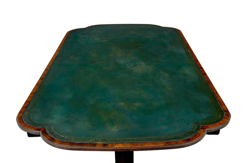19th Century Early Victorian Leather Top Writing Table — image 2