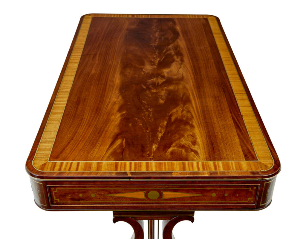 19th Century Regency Brass Inlaid Writing Desk — image 10