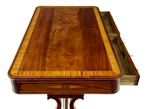 19th Century Regency Brass Inlaid Writing Desk — thumbnail 9
