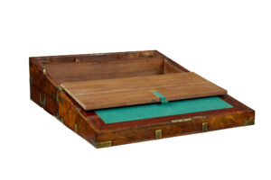 Mid 19th Century Mahogany Brass Bound Campaign Writing Slope — thumbnail 5