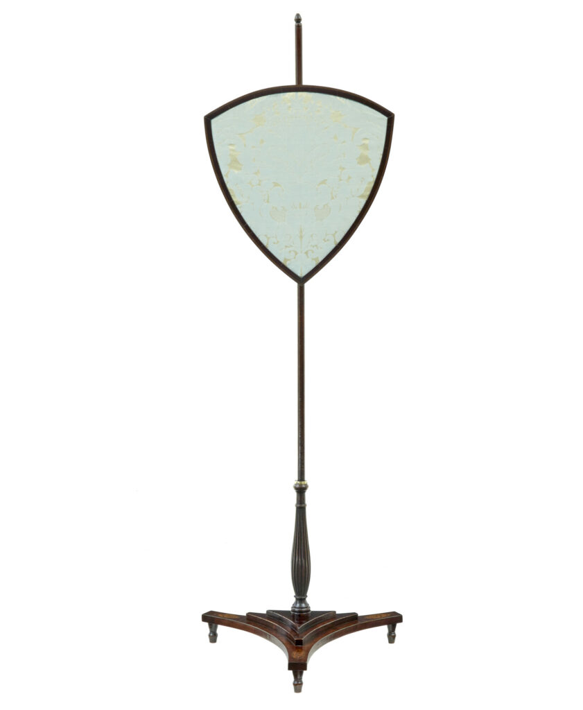 19th Century Inlaid Adjustable Fire Screen