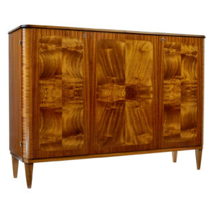 MID CENTURY SCANDINAVIAN INLAID TEAK SIDEBOARD