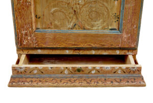 Original Hand Painted Swedish Pine Wall Cabinet — thumbnail 7