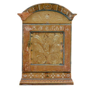 Original Hand Painted Swedish Pine Wall Cabinet — thumbnail 6