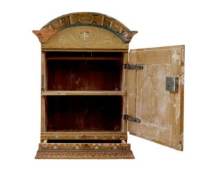 Original Hand Painted Swedish Pine Wall Cabinet — thumbnail 5