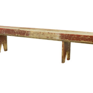 SWEDISH 19TH CENTURY PAINTED PINE KITCHEN BENCH
