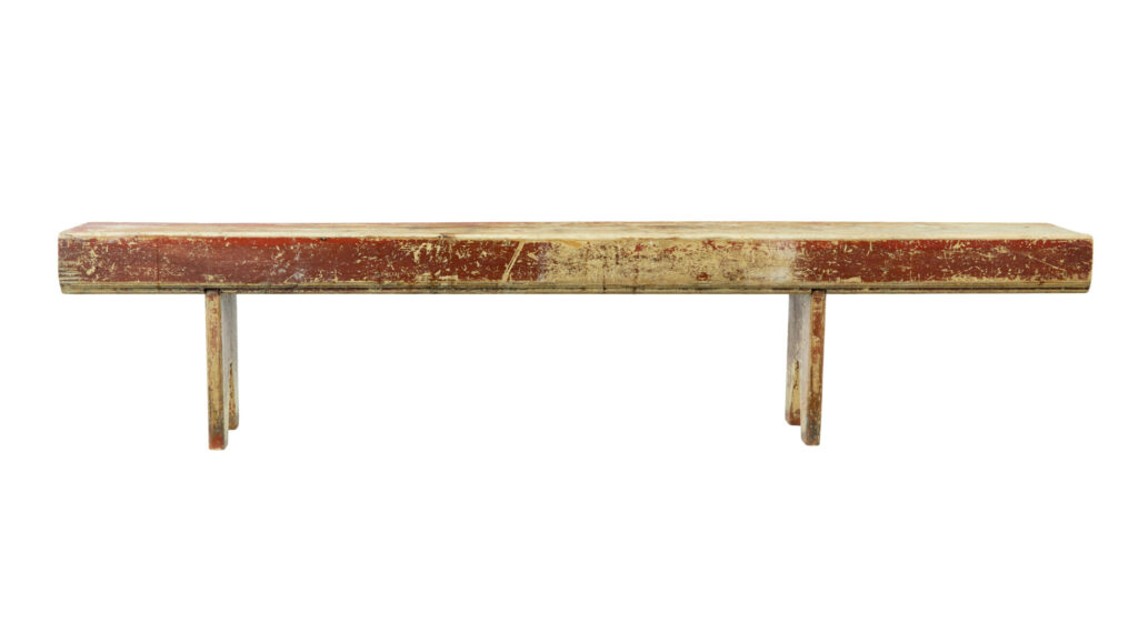 Swedish 19th Century Painted Pine Kitchen Bench — image 7