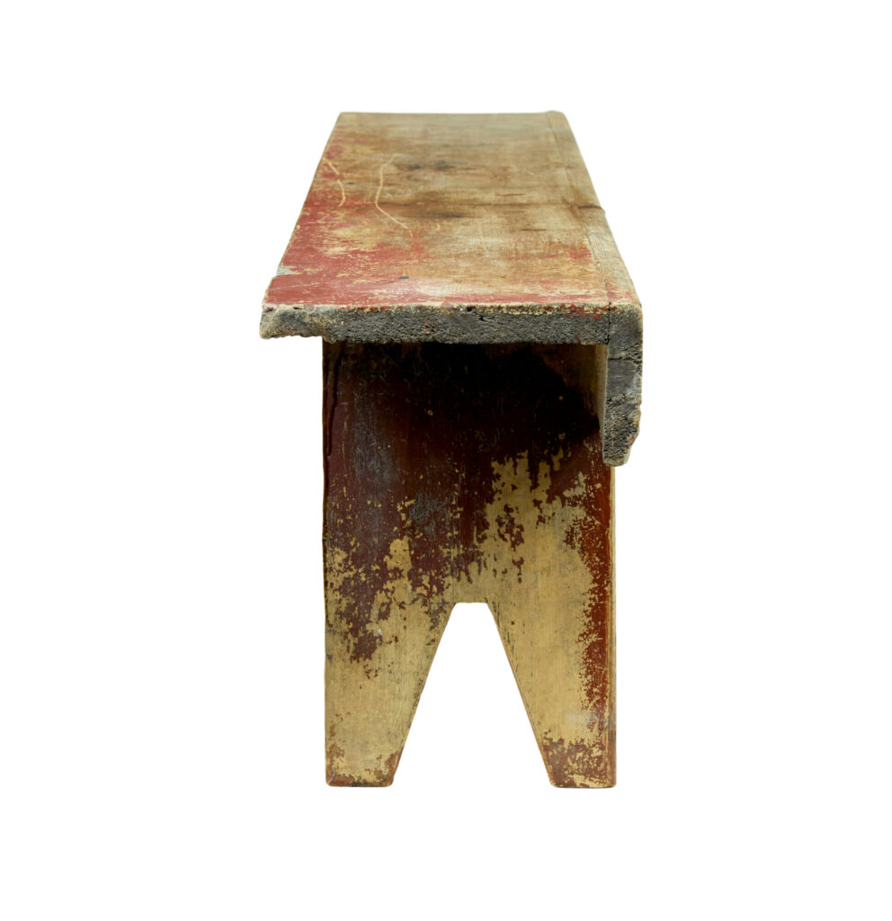 Swedish 19th Century Painted Pine Kitchen Bench — image 4