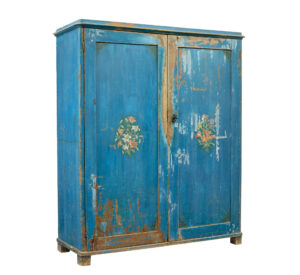 MID 19TH CENTURY RUSTIC SCANDINAVIAN PAINTED CUPBOARD