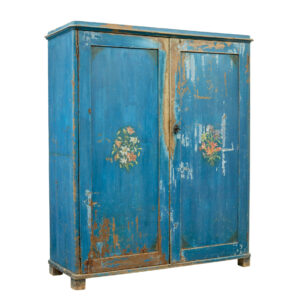 MID 19TH CENTURY RUSTIC SCANDINAVIAN PAINTED CUPBOARD