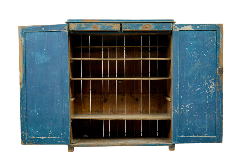 Mid 19th Century Rustic Scandinavian Painted Cupboard — image 11
