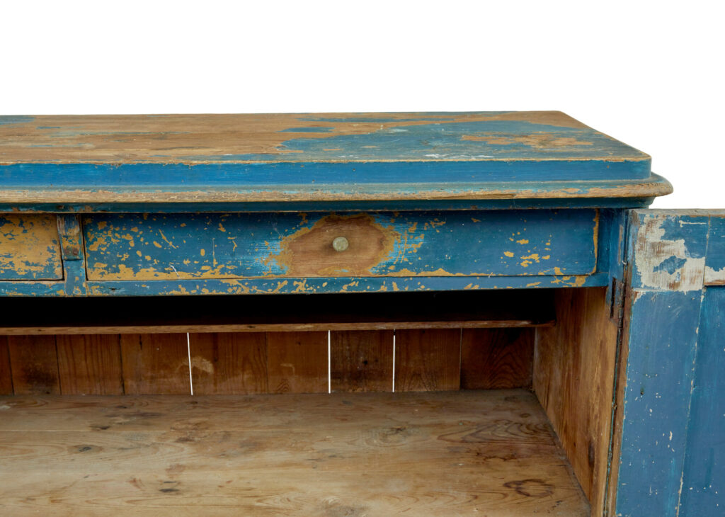 Mid 19th Century Rustic Scandinavian Painted Cupboard — image 5