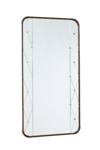 Mid Century Shaped Teak Frame Swedish Harlequin Mirror — thumbnail 5