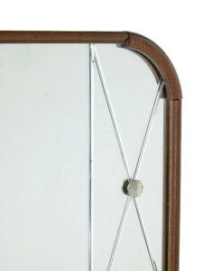 Mid Century Shaped Teak Frame Swedish Harlequin Mirror — thumbnail 3