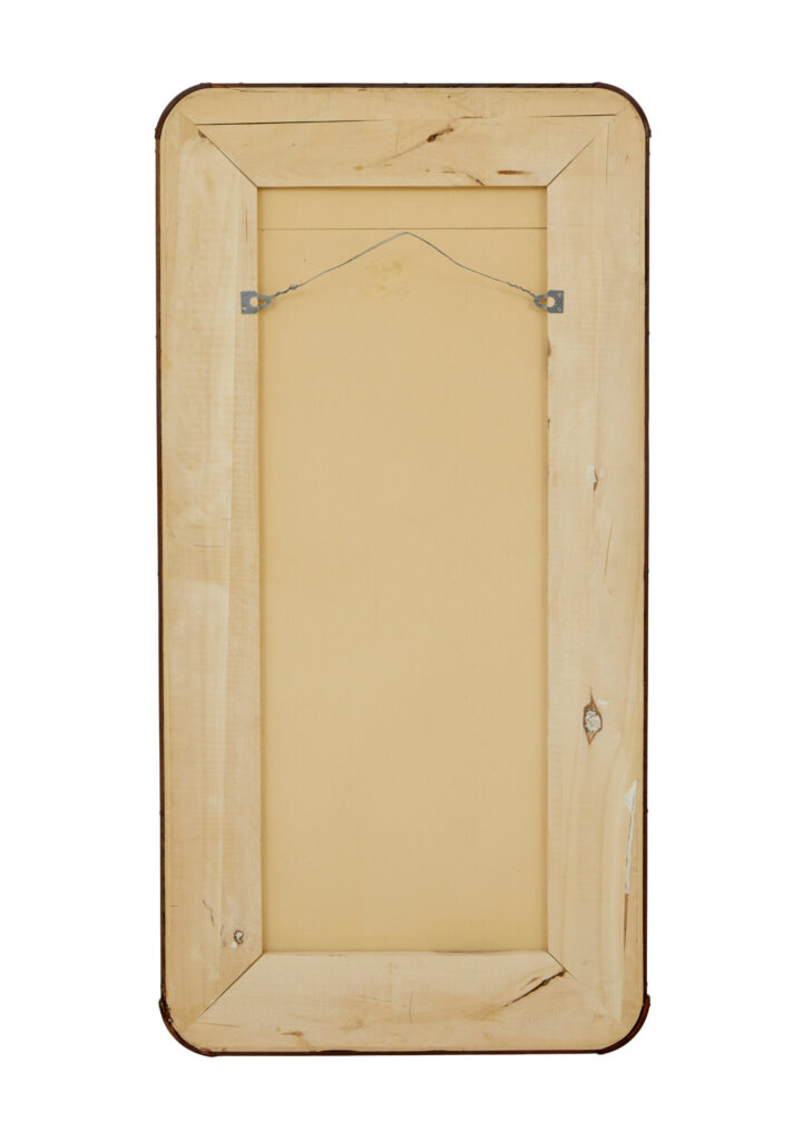 Mid Century Shaped Teak Frame Swedish Harlequin Mirror — image 2