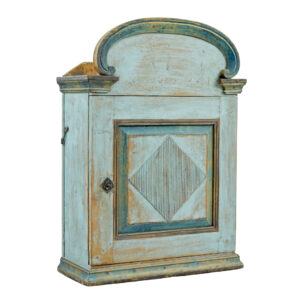 FINNISH 19TH CENTURY PAINTED PINE WALL CUPBOARD