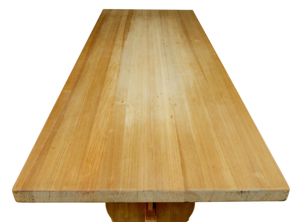 Mid Century Swedish Solid Pine Dining Table — image 7