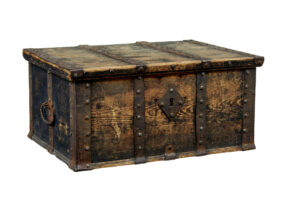 MID 19TH CENTURY SWEDISH HAND PAINTED STRONG BOX