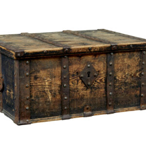 MID 19TH CENTURY SWEDISH HAND PAINTED STRONG BOX