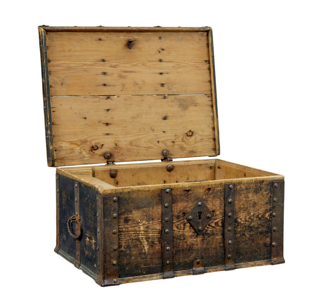 Mid 19th Century Swedish Hand Painted Strong Box — image 9