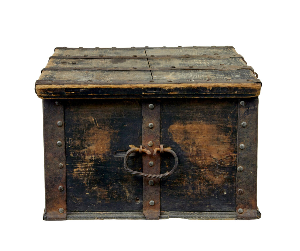 Mid 19th Century Swedish Hand Painted Strong Box — image 7