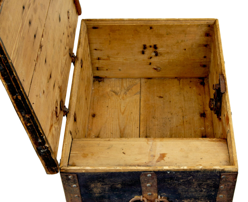 Mid 19th Century Swedish Hand Painted Strong Box — image 3