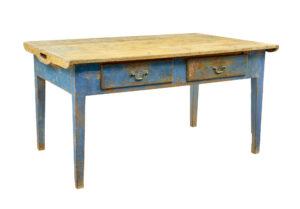 19TH CENTURY SCANDINAVIAN PAINTED PINE BAKERS TABLE