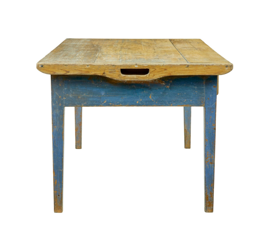 19th Century Scandinavian Painted Pine Bakers Table — image 8