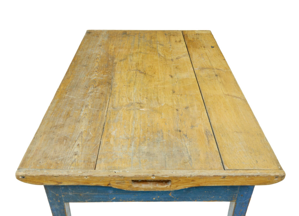 19th Century Scandinavian Painted Pine Bakers Table — image 7