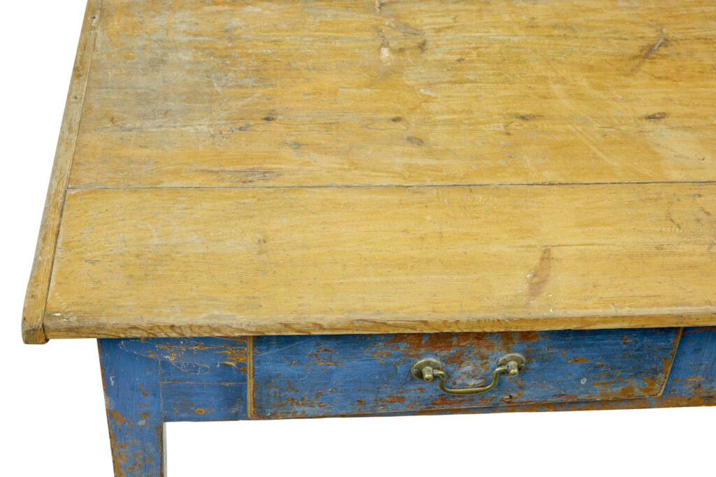 19th Century Scandinavian Painted Pine Bakers Table — image 5