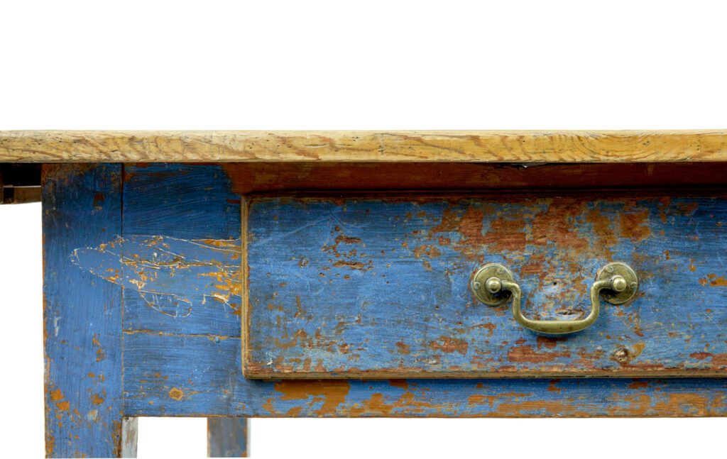 19th Century Scandinavian Painted Pine Bakers Table — image 4